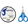 Шнур DAIWA J-Braid X4E-W/SC 0,21мм 135м желтый + ножницы 40002810