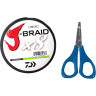 Шнур DAIWA J-Braid X8E-W/SC 0,13мм 150м chartreuse + ножницы 40002941